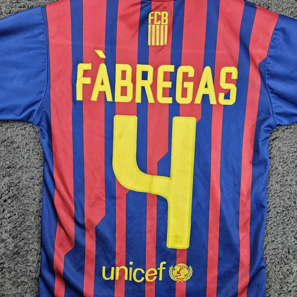 Nike‎ Qatar Foundation Jersey Kids Large Fabregas FC Barcelona Soccer